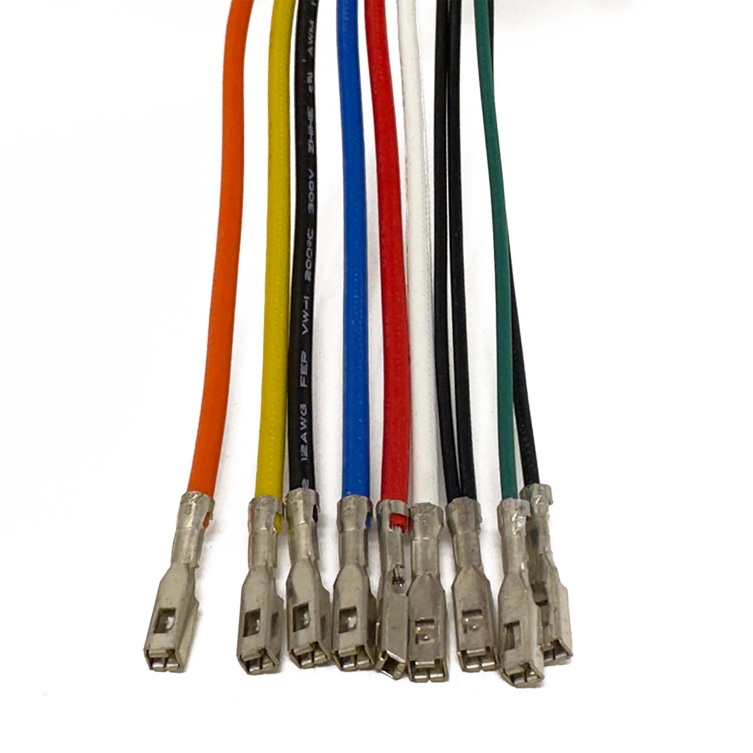 Wire with Terminals for 90 Degree 6 Pin Bulkhead - Red / 12 Gauge