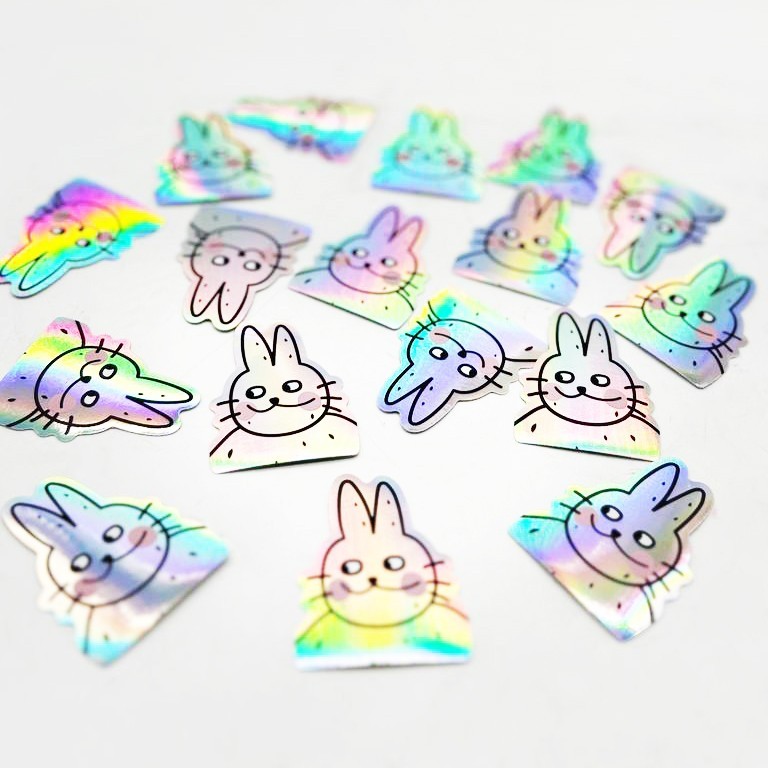 Стикер голографический THE GLASS RABBIT