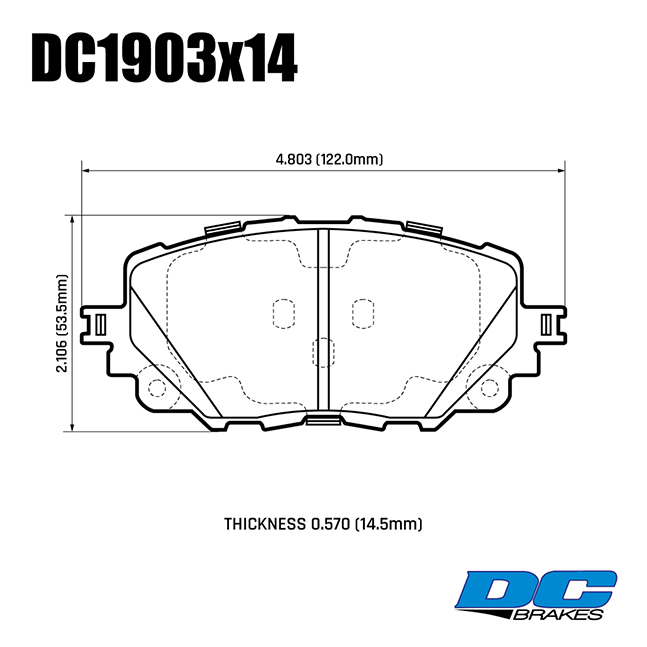Колодки тормозные DC1903P14 DC brakes Street STR.S+, перед. Mazda MX-5 ND, Fiat 124 (суппорт Nissin)