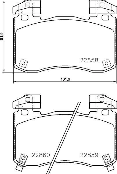 Колодки тормозные DC2145P15 DC Brakes Street STR.S+, передние KIA Stinger 3.3L, Genesis G70; Brembo
