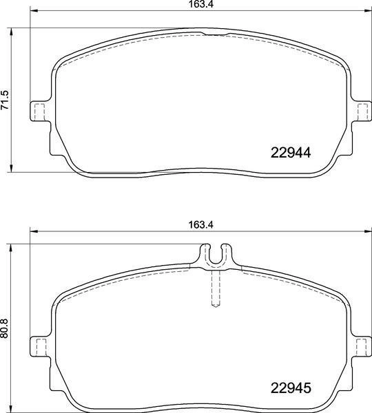 Колодки тормозные DC2209P18 DC Brakes Street STR.S+, перед MB A35 AMG; CLA; GLE; AMG; G W463; 2018->