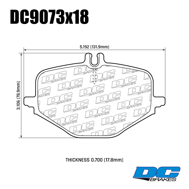 Колодки тормозные DC2239P18 DC Brakes Street STR.S+ задние MERCEDES AMG G63 W463, AMG GLE 63