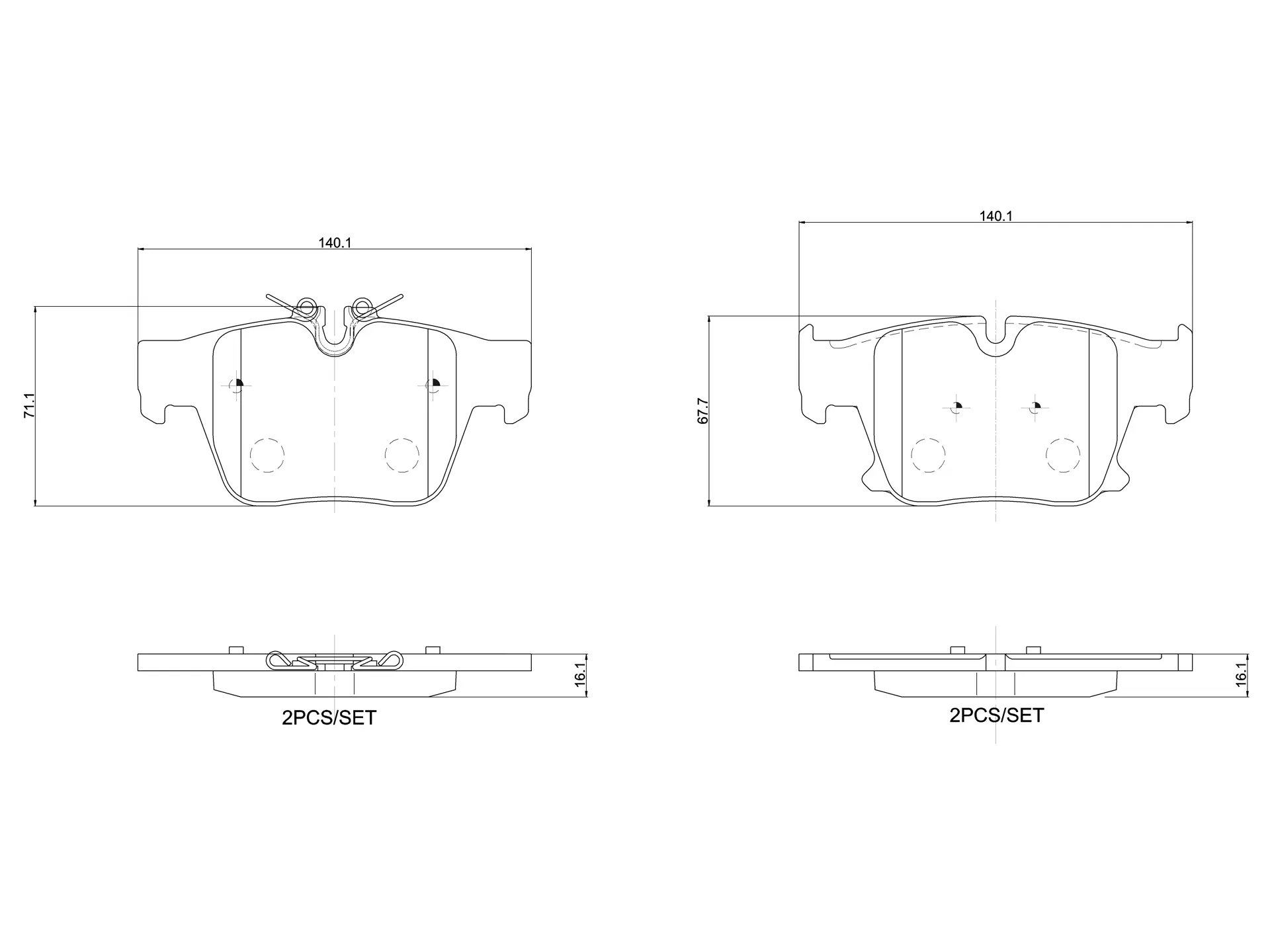 Колодки тормозные DC2475P16 DC Brakes Street STR.S+, задние BMW 5 G60, 7 G70, X3 G45