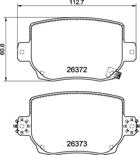 Колодки тормозные DC9053E16 DC Brakes RT.2 задние TESLA Model 3, Model Y Тормоза Performance (SPORT)