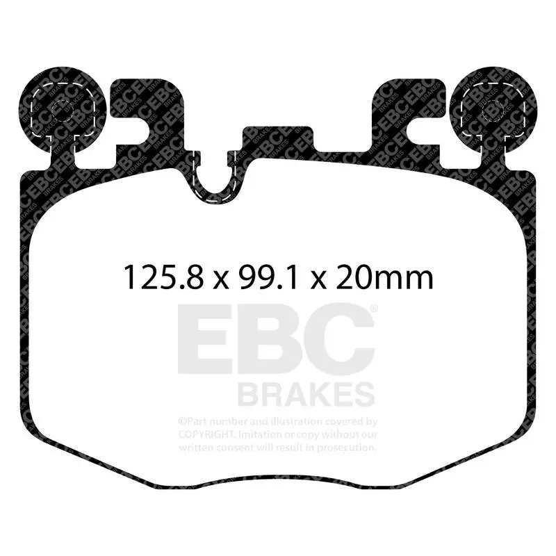 Колодки тормозные DP42522R EBC Yellowstuff BMW G20, G05, G01, Toyota Supra A90 под 348*36mm